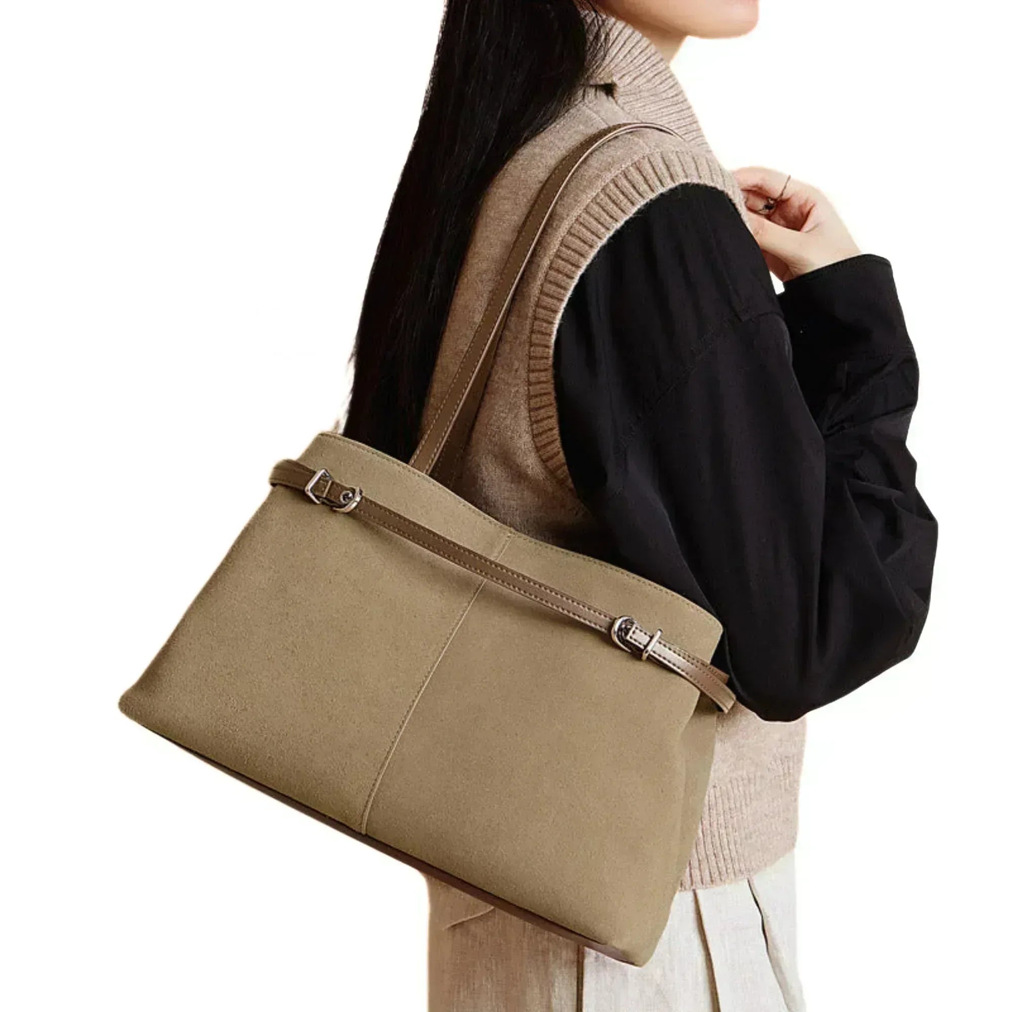 Kork Schultertasche Damen – Nachhaltige Leder Tasche - LyneaAya