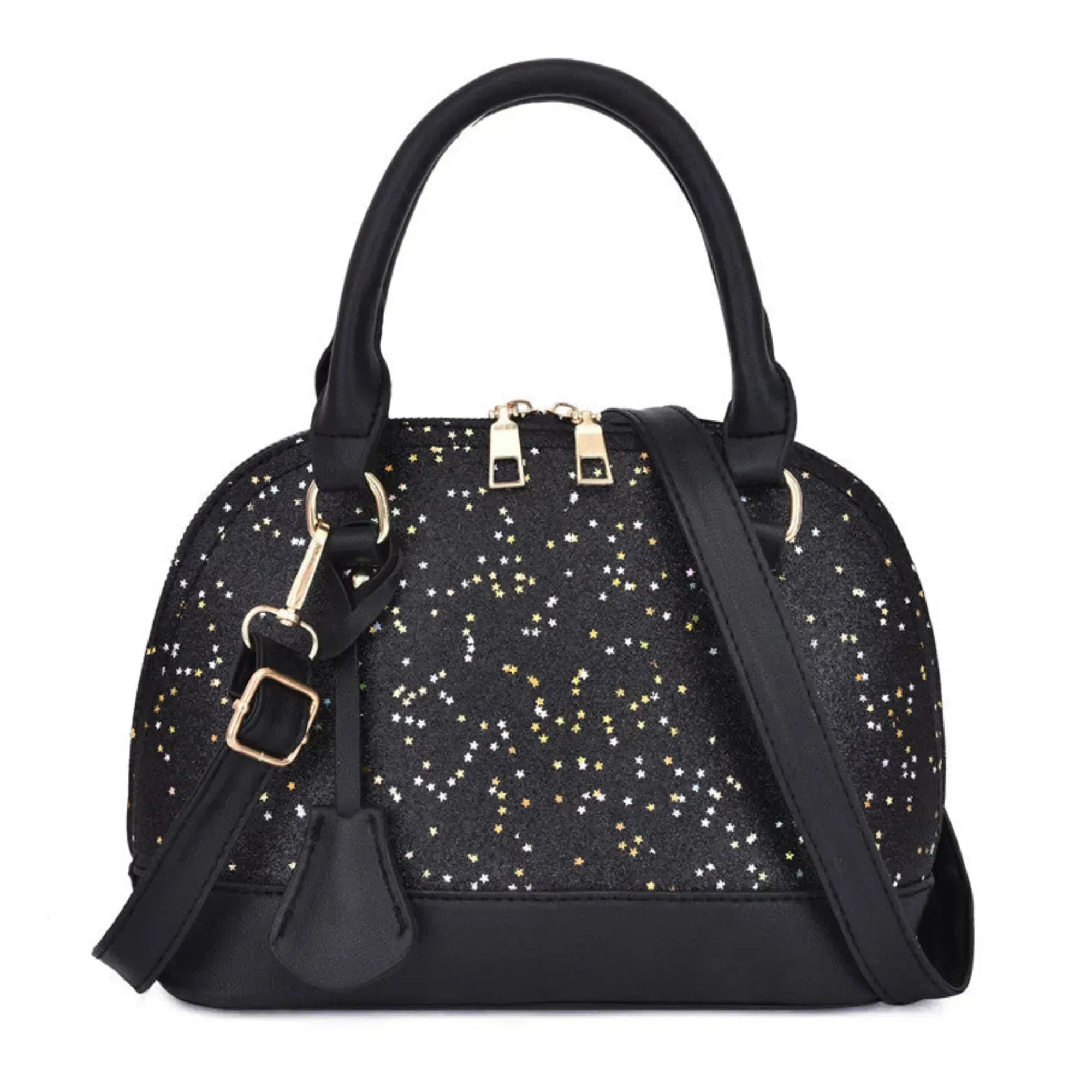 Glitzer Dome Handtasche mit Crossbody-Riemen - LyneaAya