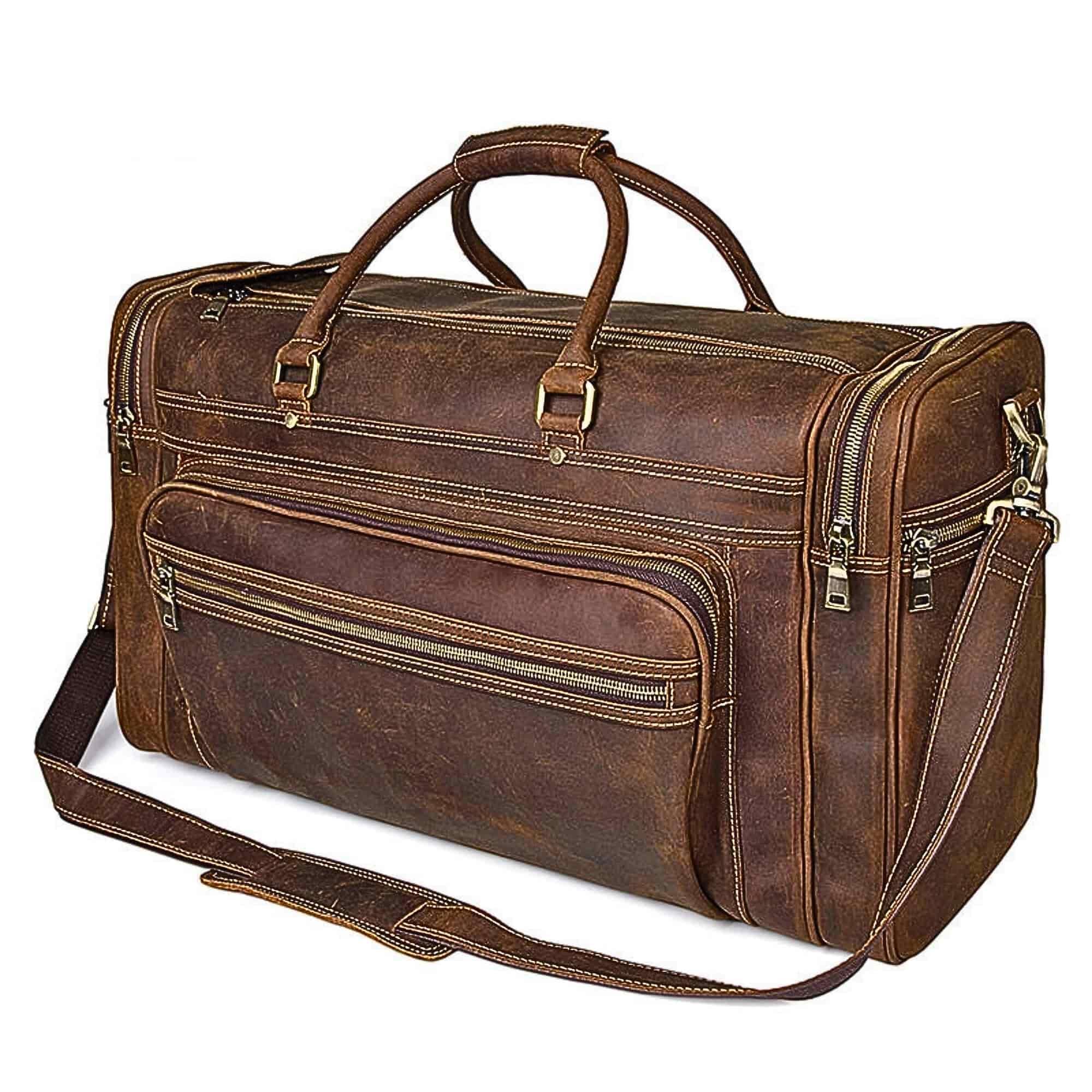Leder Reisetasche Weekender Vintage | Crazy Horse Leder Duffle Bag - LyneaAya
