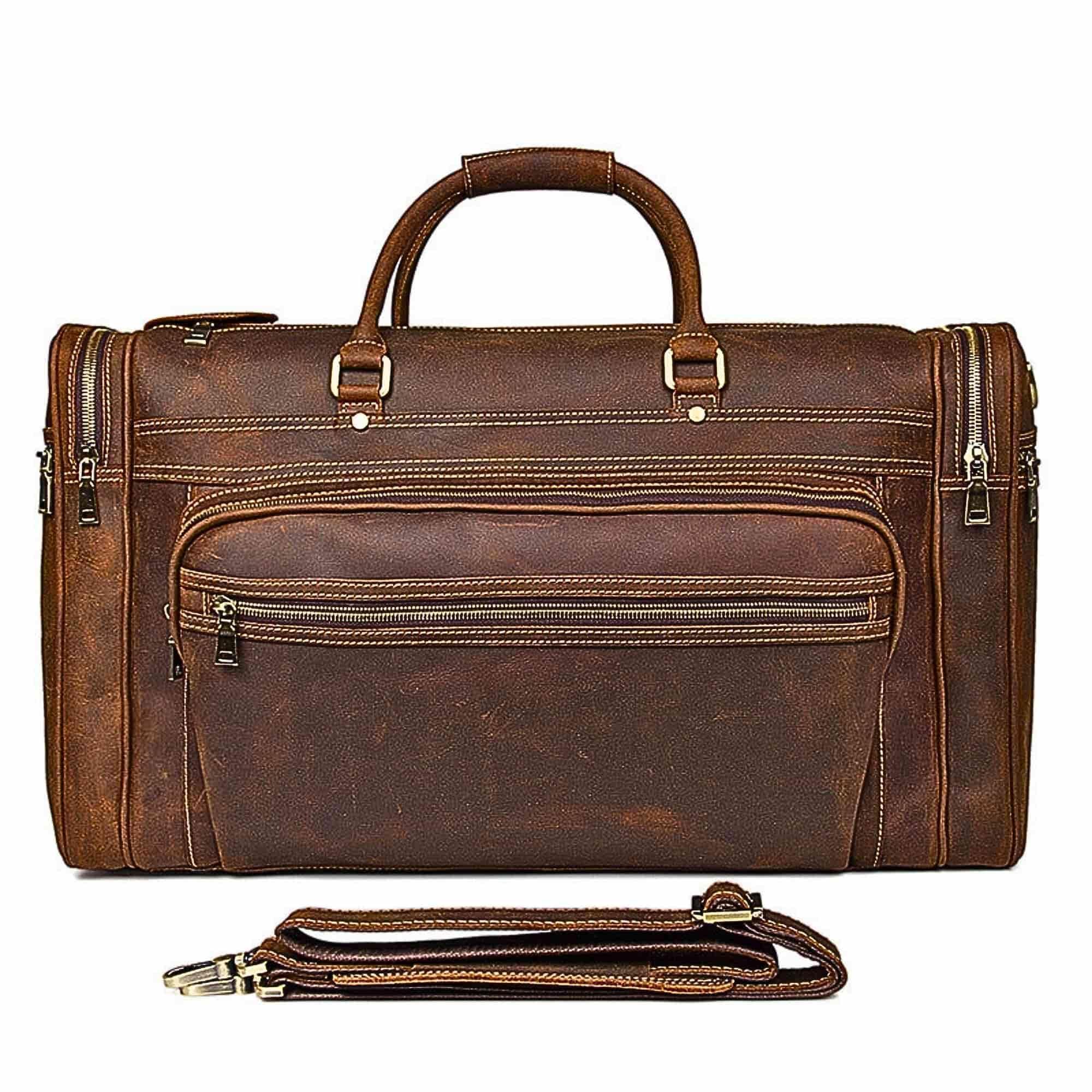 Leder Reisetasche Weekender Vintage | Crazy Horse Leder Duffle Bag - LyneaAya