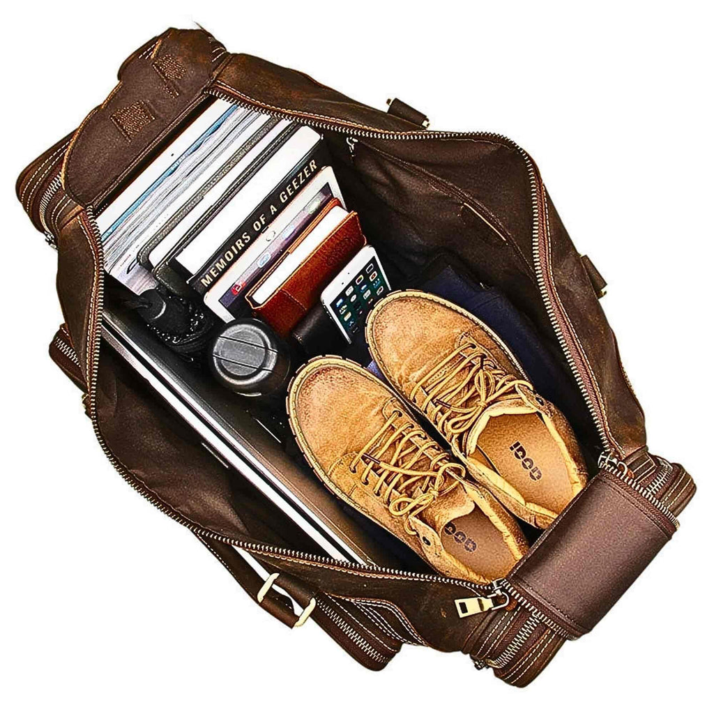 Leder Reisetasche Weekender Vintage | Crazy Horse Leder Duffle Bag - LyneaAya