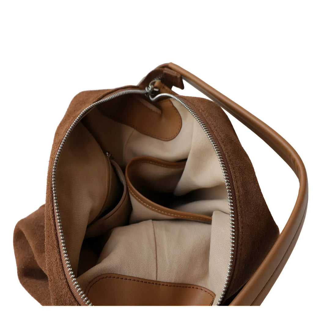 Wildleder Hobo Bag Damen – Elegante Schultertasche aus Echtleder - LyneaAya