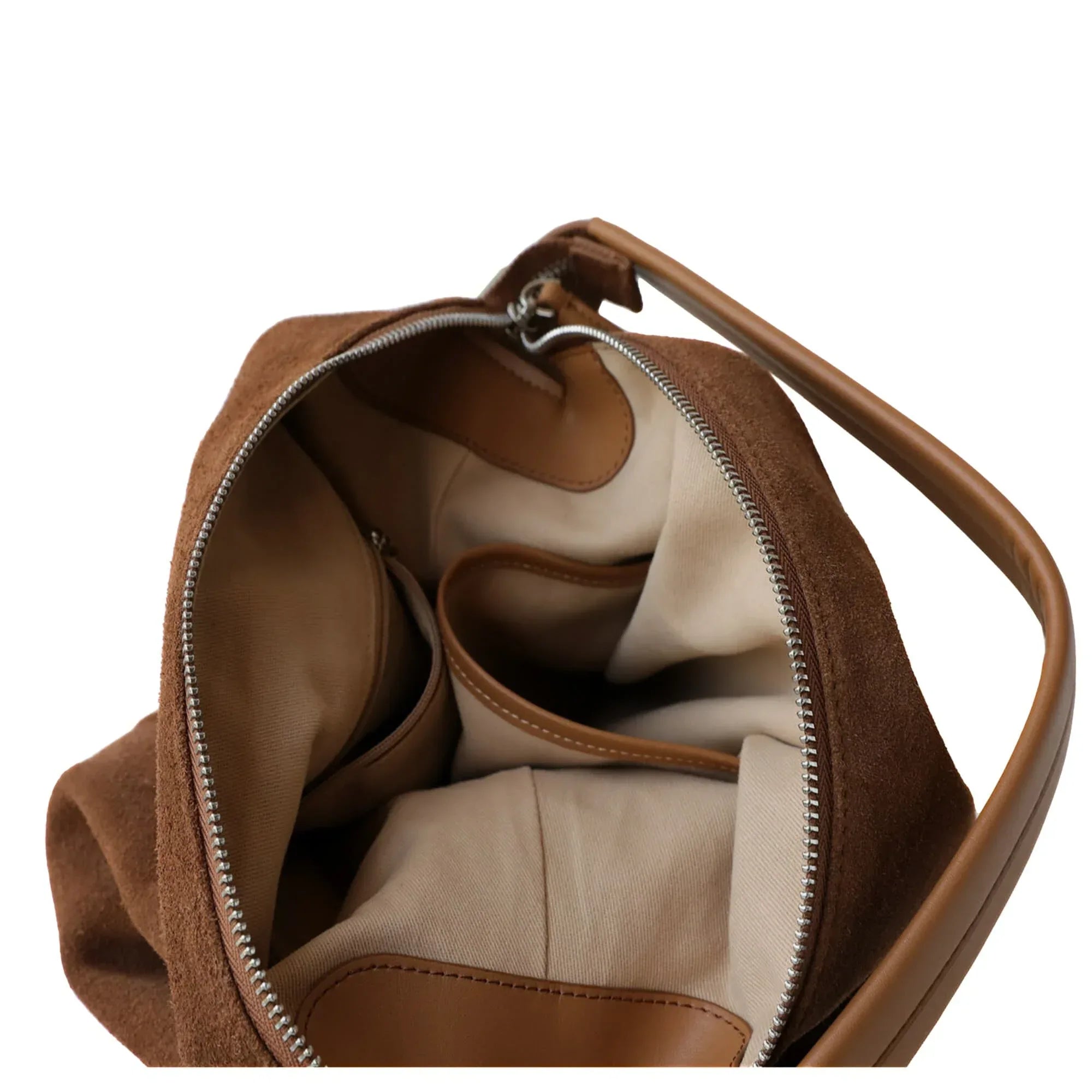 Wildleder Hobo Bag Damen – Elegante Schultertasche aus Echtleder - LyneaAya