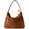 Wildleder Hobo Bag Damen – Elegante Schultertasche aus Echtleder - LyneaAya