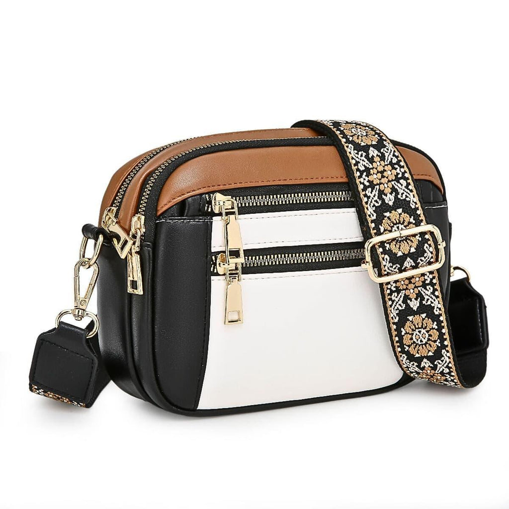 Crossbody Tasche Damen | Zweifarbig PU-Leder - LyneaAya
