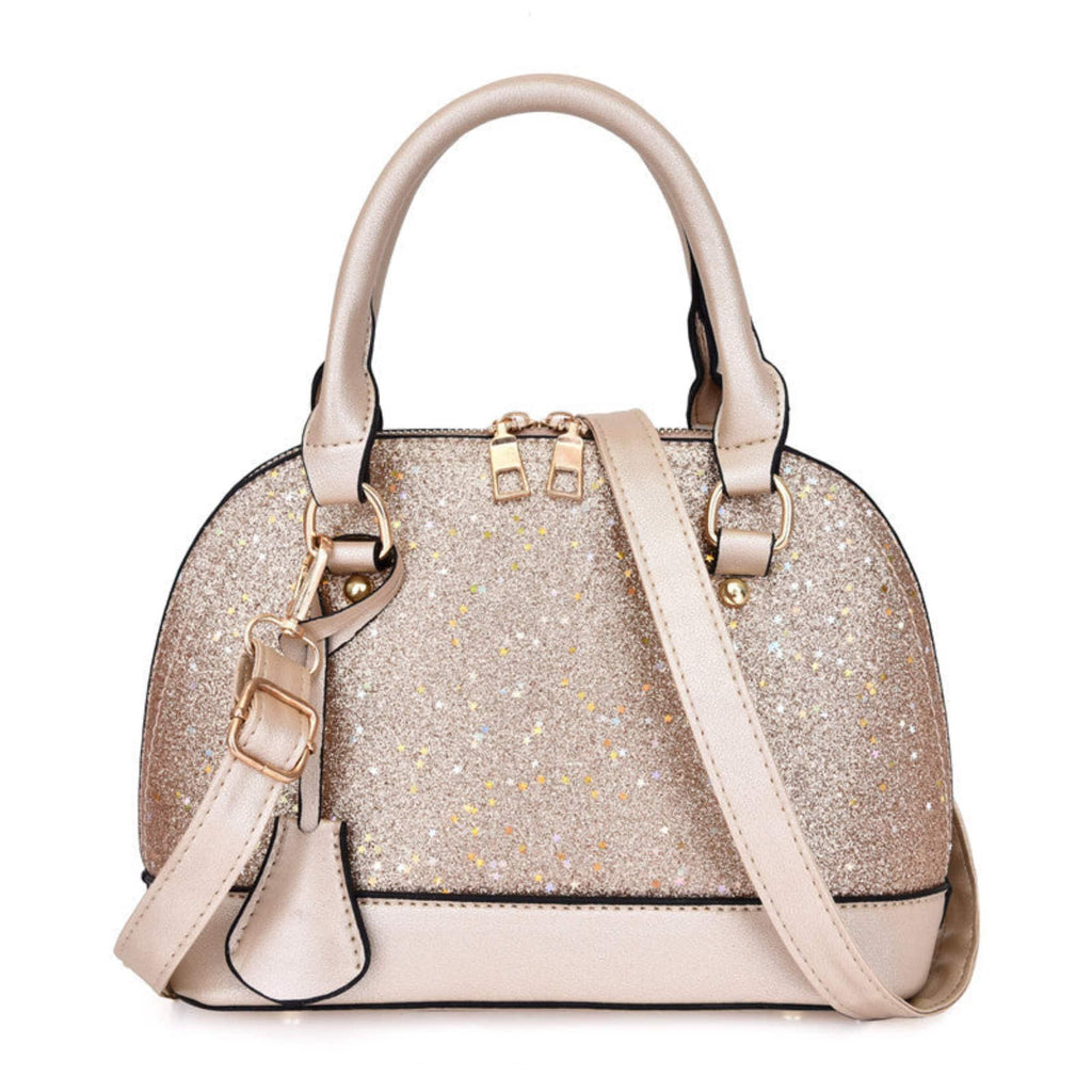 Glitzer Dome Handtasche mit Crossbody-Riemen - LyneaAya