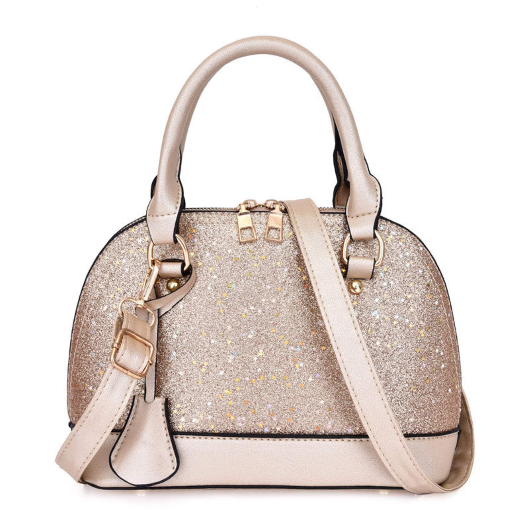 Glitzer Dome Handtasche mit Crossbody-Riemen - LyneaAya