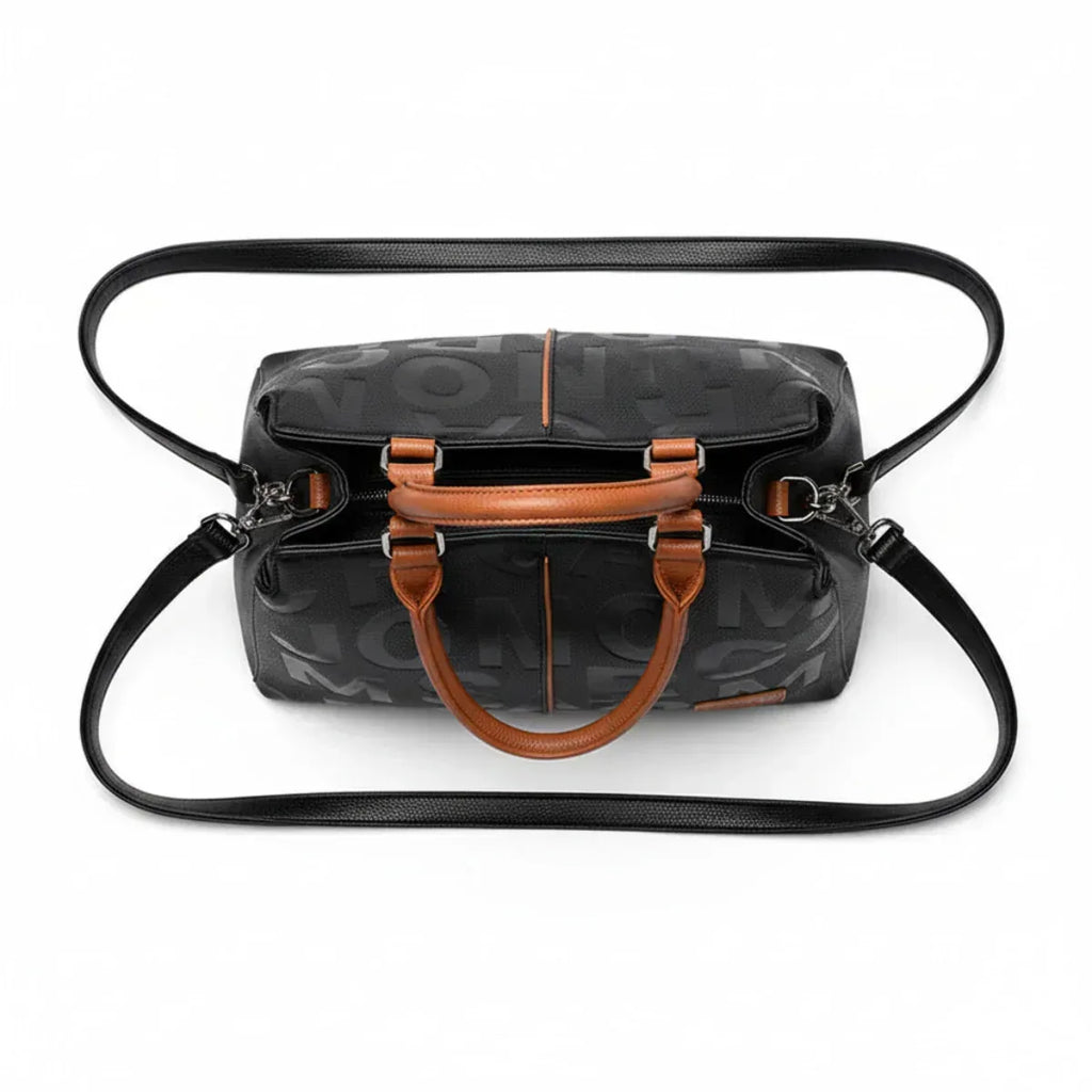 Handtasche Damen Schwarz | Business Ledertasche - LyneaAya