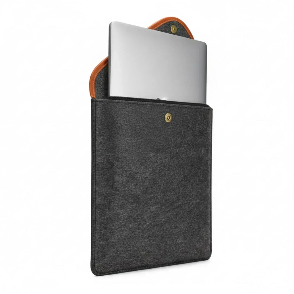 Laptophülle Filz Leder 14-15 Zoll | Notebook-Tasche - LyneaAya