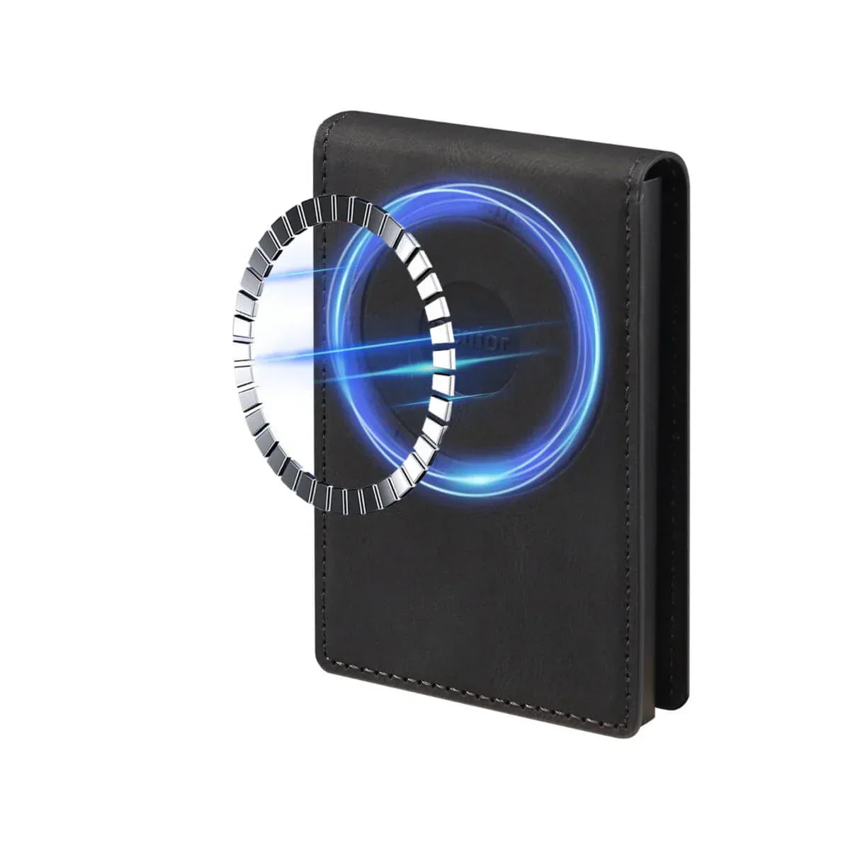 Leder Kartenetui mit Pop-up Mechanismus | Smartphone Kartenhalter mit Gummiband - LyneaAya