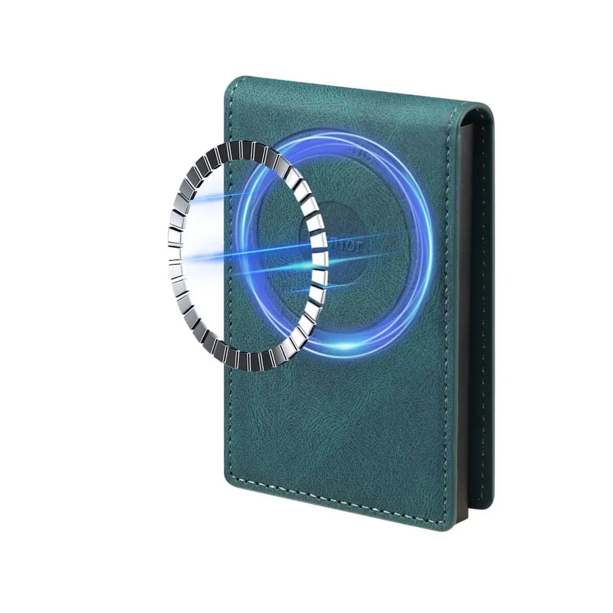 Leder Kartenetui mit Pop-up Mechanismus | Smartphone Kartenhalter mit Gummiband - LyneaAya