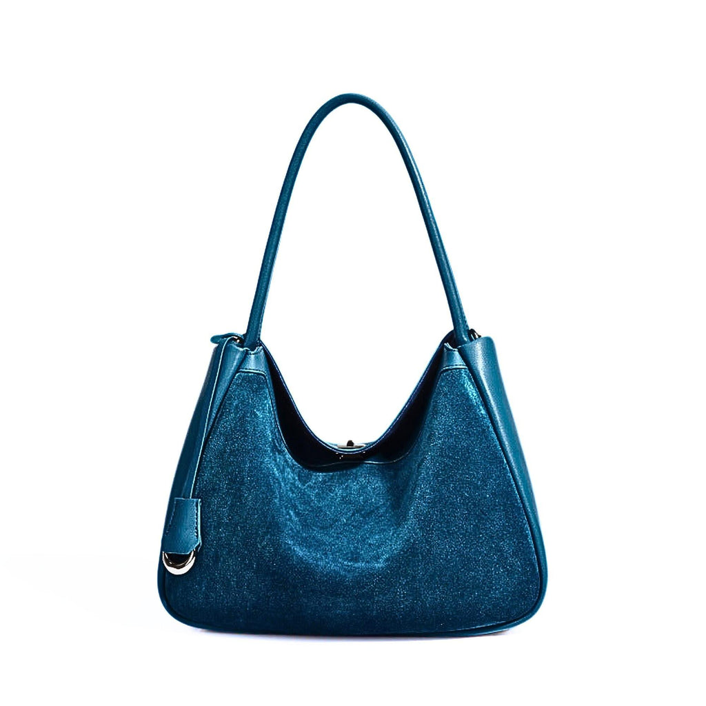 Vielseitige Leder-Schultertasche aus mattem Rindsleder - LyneaAya