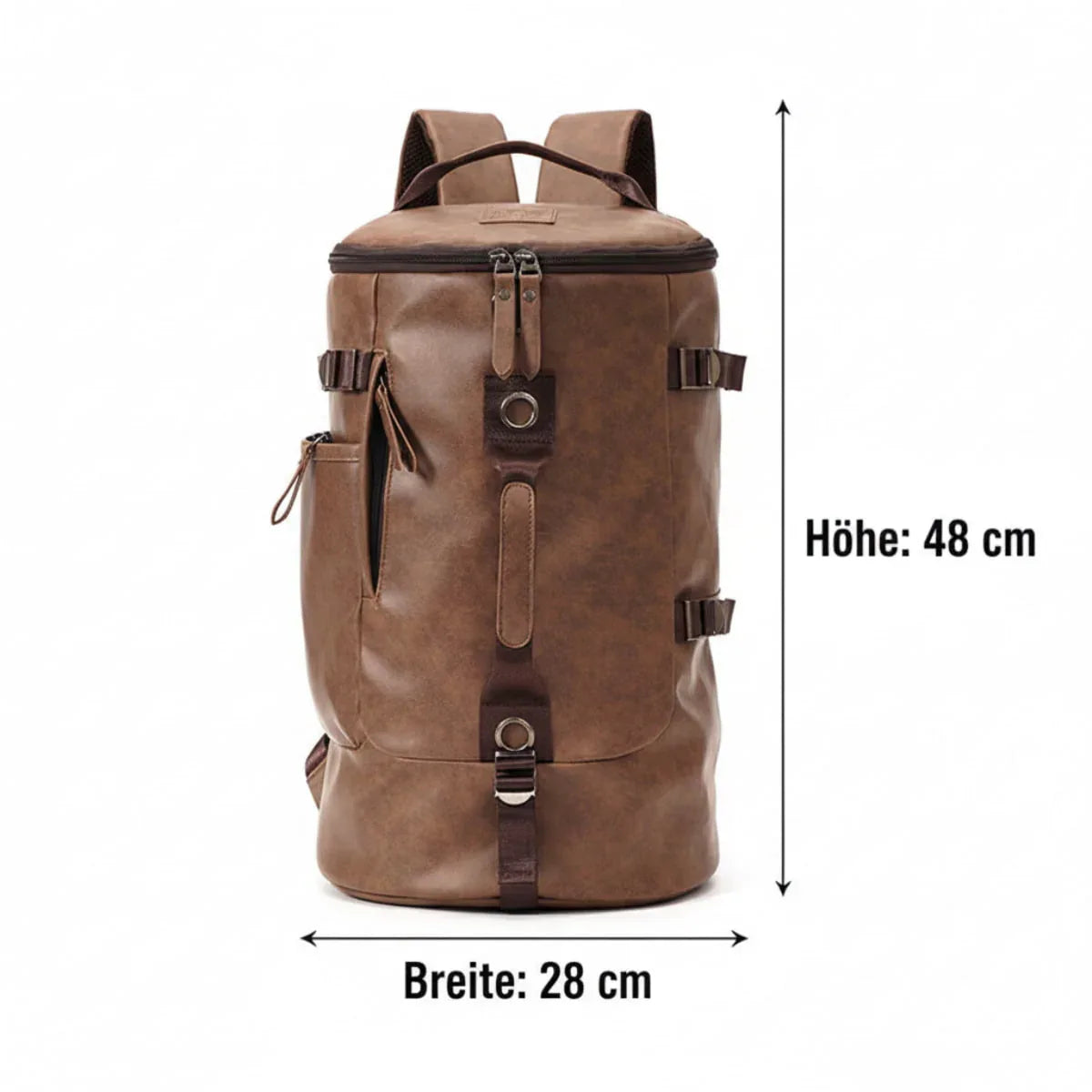 Lederrucksack Braun Vintage - Premium Reiserucksack Herren - LyneaAya