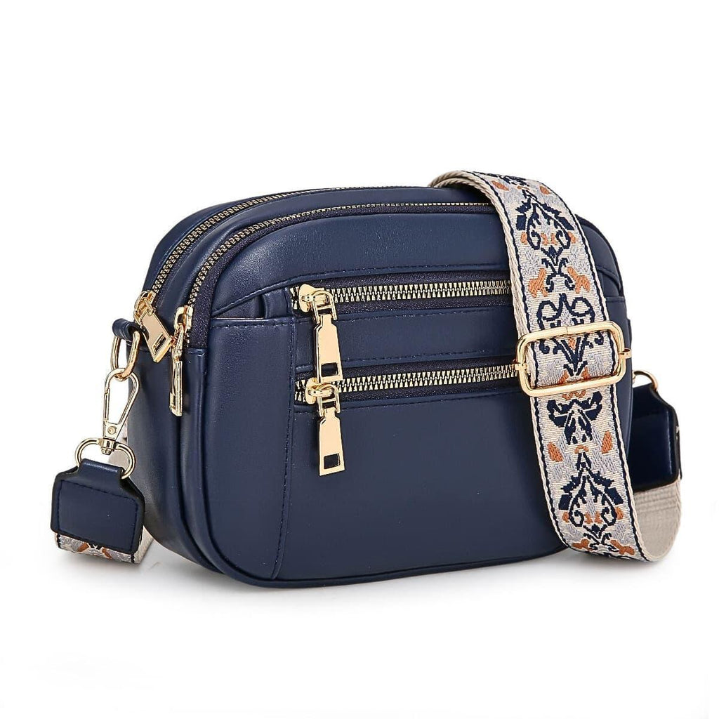 Crossbody Tasche Damen | Zweifarbig PU-Leder - LyneaAya