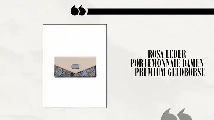 Rosa Leder Portemonnaie Damen - Premium Geldb&ouml;rse by@Outfy