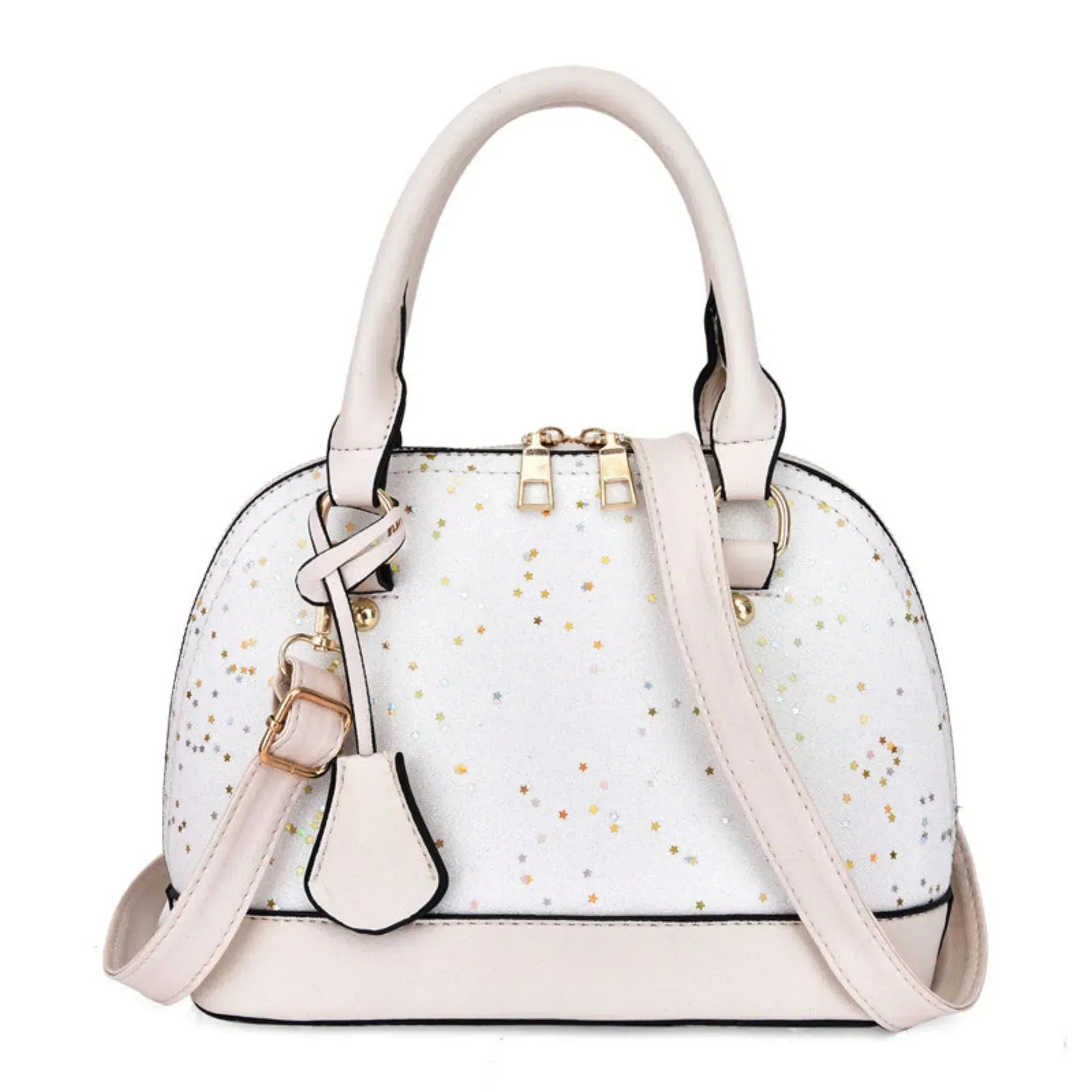 Glitzer Dome Handtasche mit Crossbody-Riemen - LyneaAya